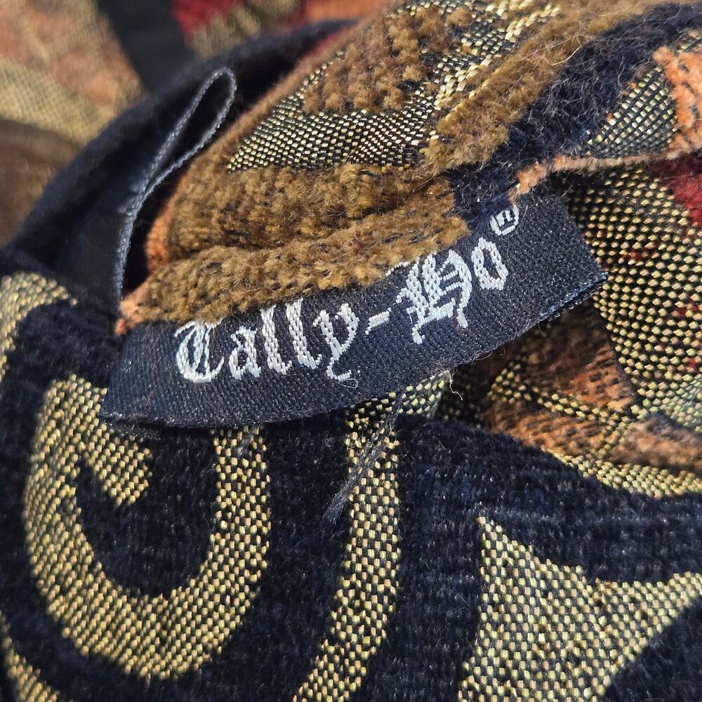 Vintage 2X Tally-Ho REVERSIBLE Geometric Art Tapestry Button-up Collared Jacket - Picture 11 of 14